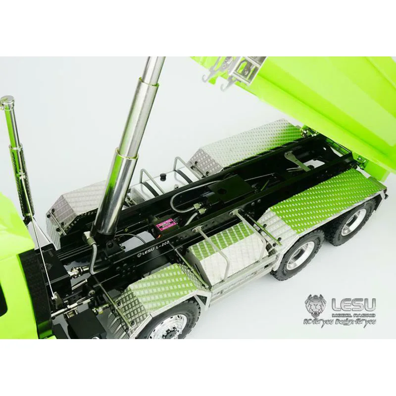 

LESU 1/14 4 Axles Hydraulic MAN Customized Painting RC Dumper Truck Metal Chassis Light Sound Radio THZH0355