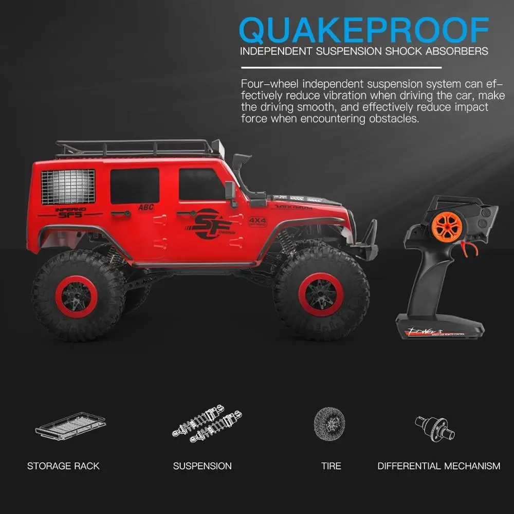 Имитирующий 4WD двойной мост с дистанционным управлением 1:10 для скалолазания