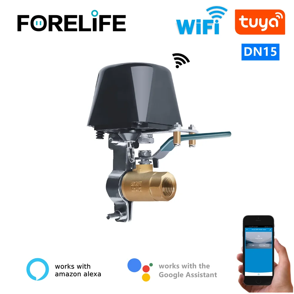 Умный контроллер для воды и газа Tuya Wi Fi 1/2 дюйма DN15 автоматическое управление