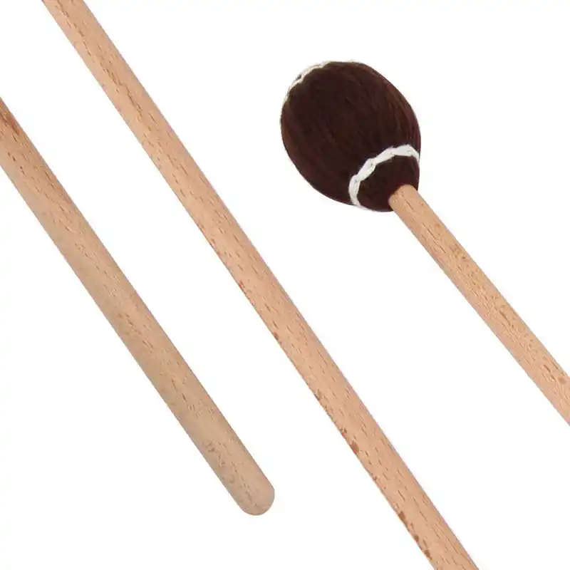 1 пара Marimba Mallets Maple Hammer портативная Кленовая ручка шерстяные шариковые палочки