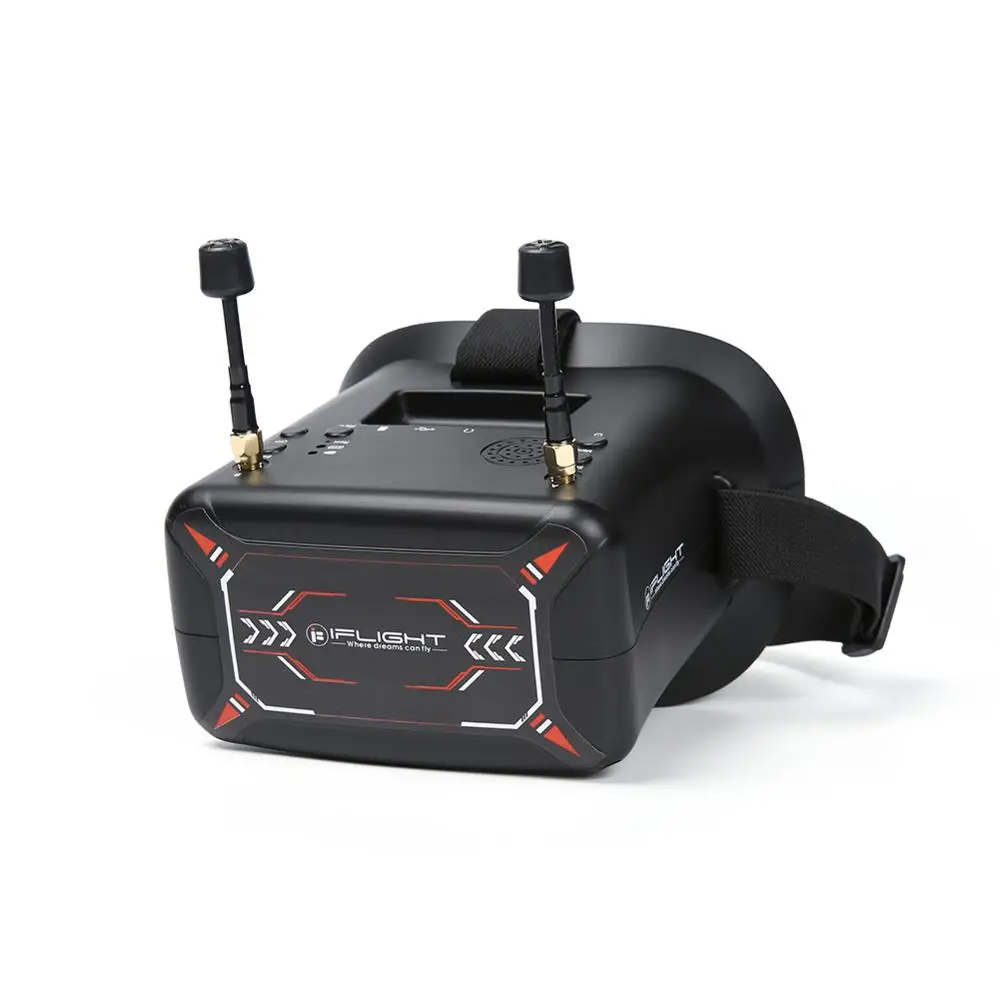 

IFlight 5,5-дюймовые FPV очки 40CH 4,3 ГГц с функцией DVR встроенный аккумулятор 5,8 В/3,7 мАч для FPV части