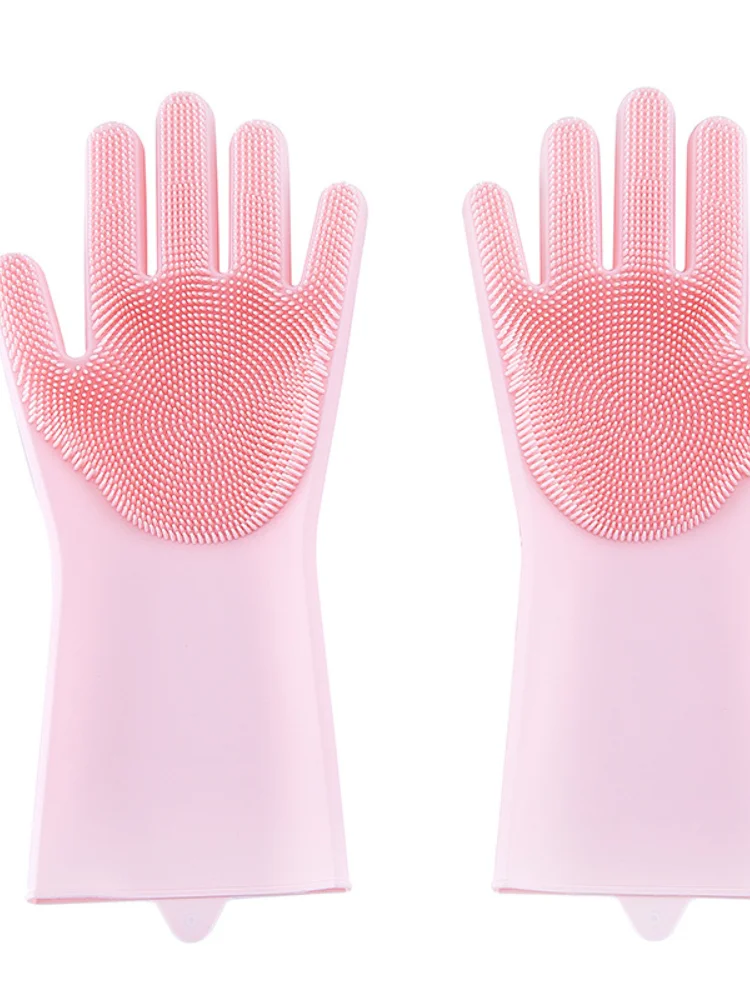 Силиконовые перчатки для защиты рук щетки чистки грязи инструмент кухонные