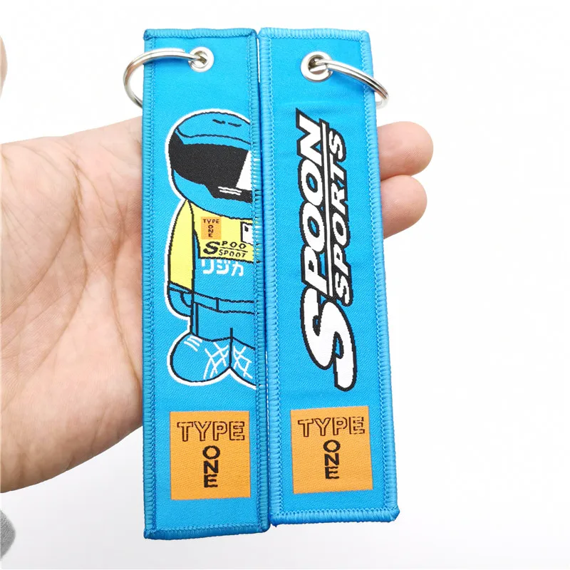 Брелок JDM с вышивкой держатель для ключей автомобиля мотоцикла ложки спорта HONDA