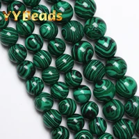 green malachite stone beads synthesis turquoise round loose spacer beads for jewelry making diy bracelets accessories 4 14mm 15