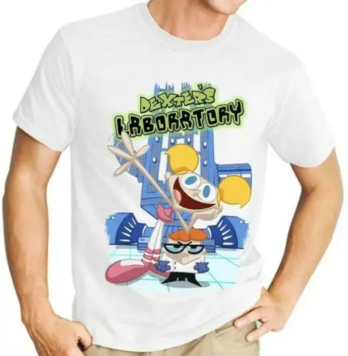 Dexters Laboratory Dee забавная белая футболка с рисунком из мультфильма Mandark Major Glory S-3XL
