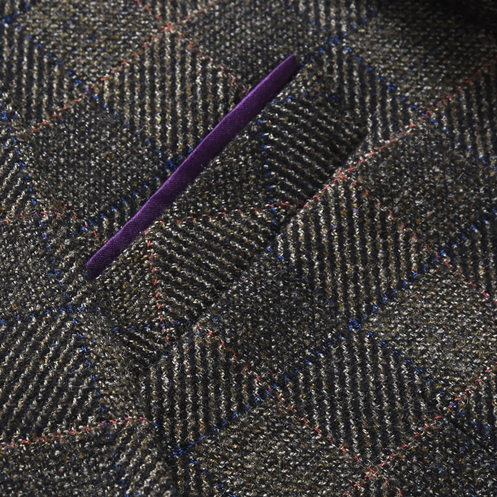 

2021 autumn style men boutique blazers high quality business casual slim plaid mens suit jacket large size 4XL 5XL