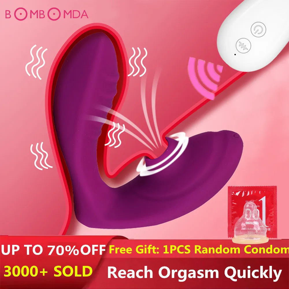 Присоска на клитор фаллоимитатор вибратор Секс игрушки для женщины присосках