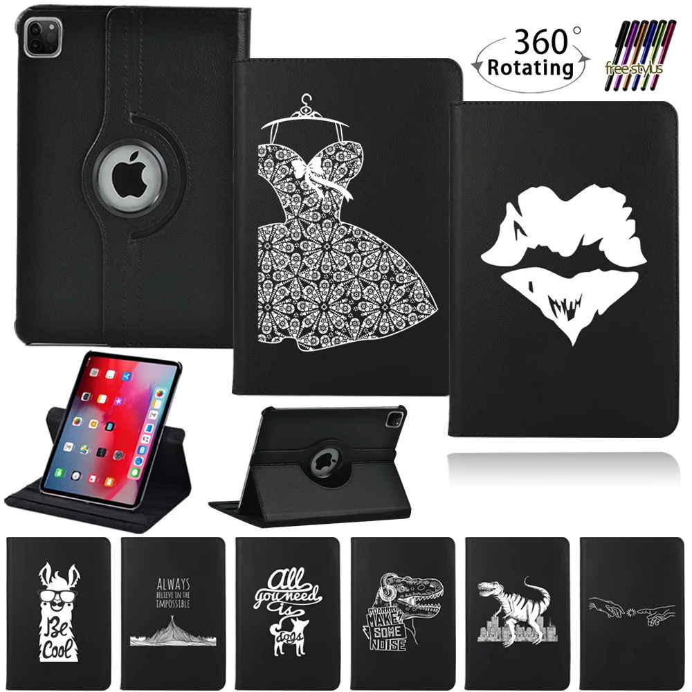 

For IPad Air 4 10.9" 2020 360 Rotation Smart PU Case for IPad Air 3 10.5" 2019/Air 1 2 9.7" Tablet Cover Case A2324 A2072