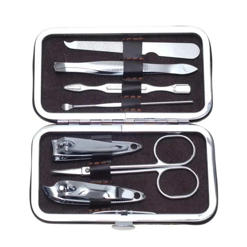 

7 PCS/set Professional Nail Clippers Manicure Set High Quality Stainless Steel Nail Cutter Scissor Cuticle Nipper Nail Tools Set