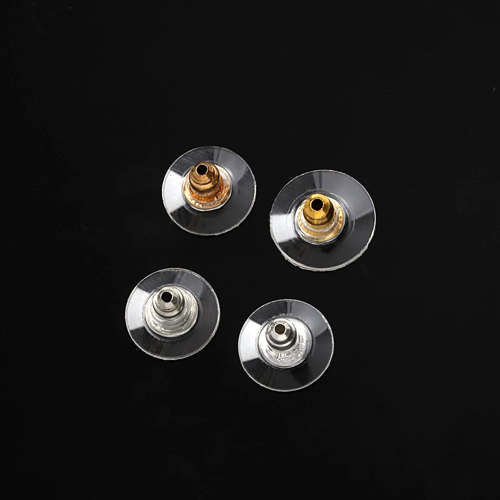 

100pcs Rubber Earring Backs Handmade Stud Earring Stoppers Silicone Post Plug Earring Accessories DIY Jewelry Making Components