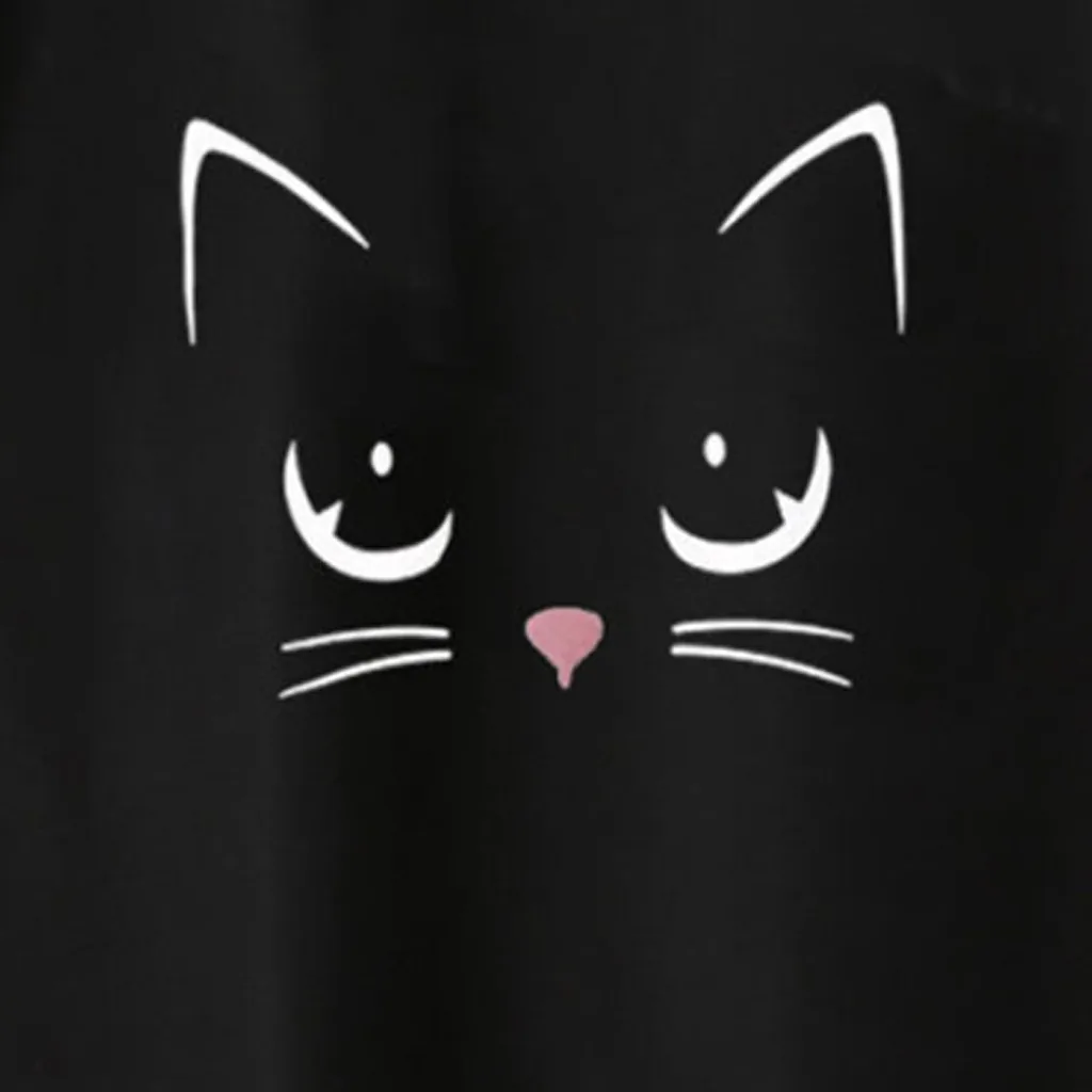 Милый свитер с длинными рукавами и принтом кота модные женские повседневные