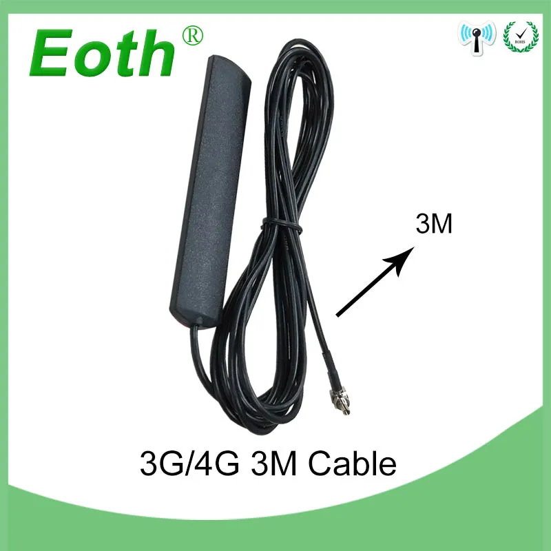 Антенна Eoth 3G/4G для роутера патч антенна 3G/4G/CRC9 4G/LTE с кабелем 3 м 10 шт.|Антенны связи|