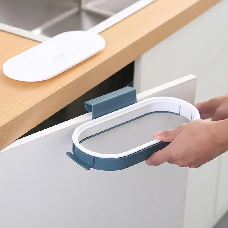 

Waste Bin Kitchen Garbage Bag Holder Hanging Trash Can Waste Bin Garbage Rack Garbage Bags Shelf Simple Kitchen Trash Racks