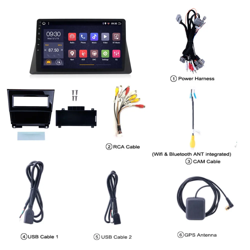 Автомобильный DVD-плеер RAM 2G для Honda Accord 2008 2009 2010-2013 с радио, стерео головным устройством, видео, экраном 2.5D Android 8.1 WIFI AM SWC RDS DSP включен.