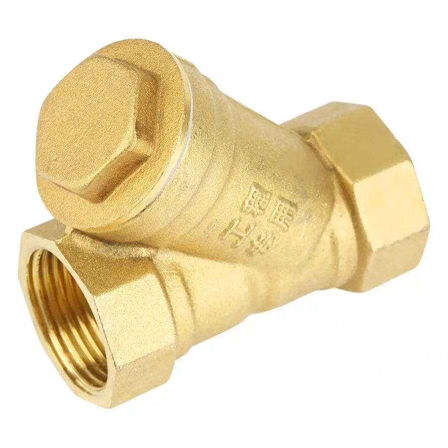 3/4" BSPP Female Thread Y Shaped Brass Strainer Filter Valve Connector for Water Oil Separation Tools | Обустройство дома