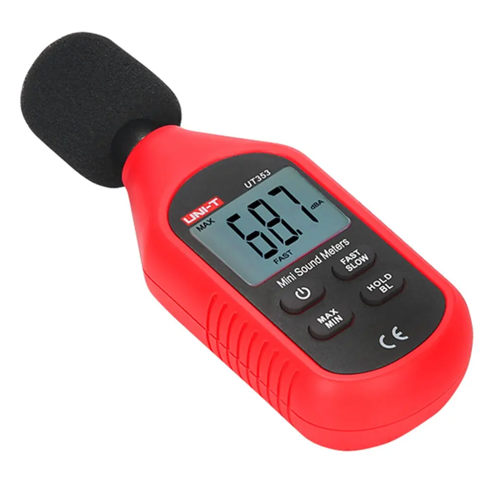 Измеритель шума UT353 Db Метр 30~130 дБ Мини Аудио Уровень Звука Децибел Легкий в использовании.