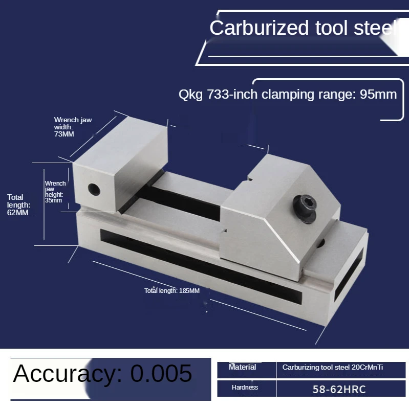 

3 Inch QKG High Precision Fast Moving Flat Jaw Vise CNC Vise Gad Tongs Grinder Right Angle Vise Clamp For Milling Machine