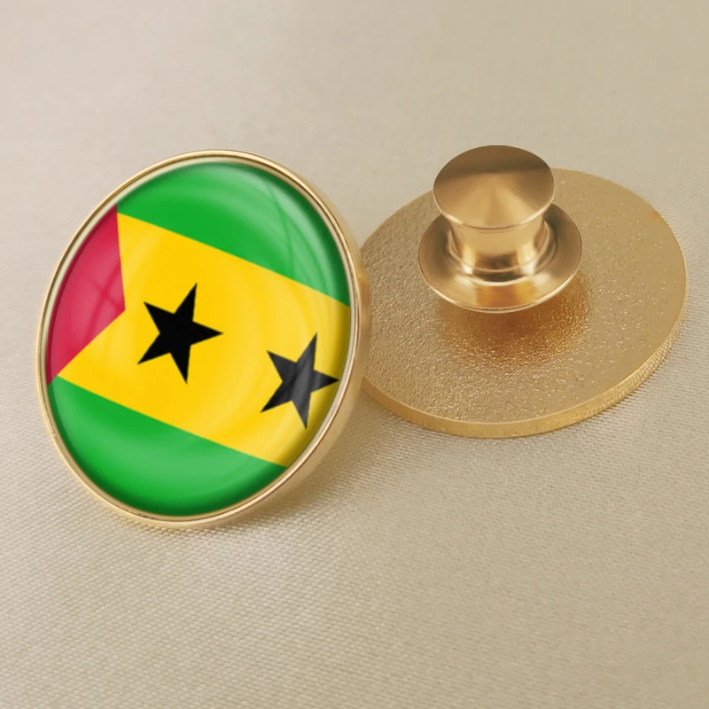 Герб добра Сан-Томе и Принсипи карта национальный флаг эмблема брошь значки