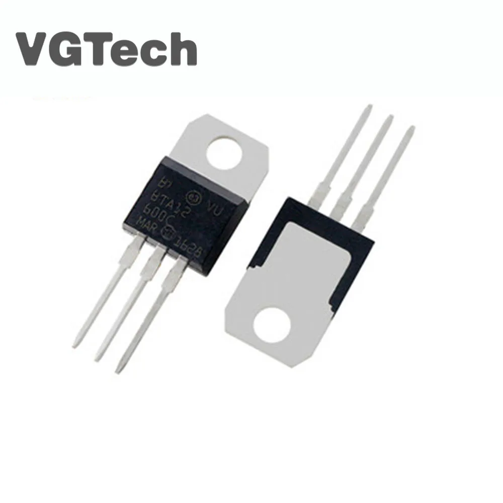 

10 шт BTA12-600C TO220 BTA12-600 TO-220 12-600C BTA12 Triacs 12 Amp 600 вольт