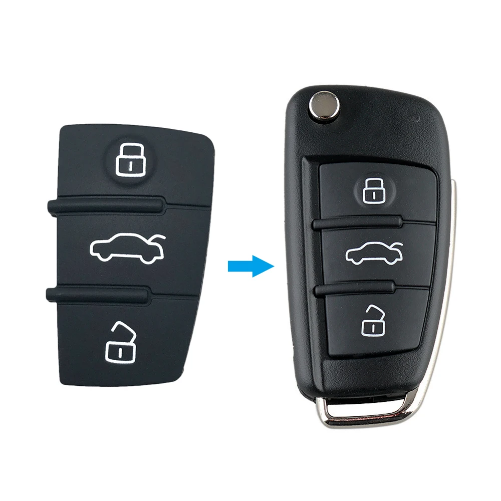 3 кнопки дистанционного Автомобильный Брелок управления с ключом чехол
