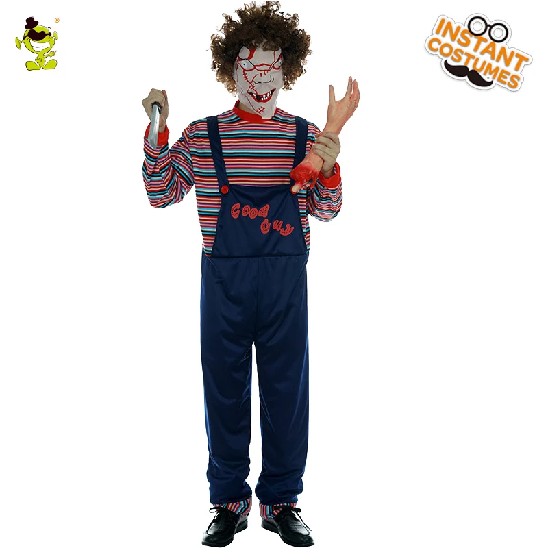

Halloween Killer Prisoner Costumes for Men Purim Cosplay Outfits Role Play Killer Fancy Dress Up for Adult Male
