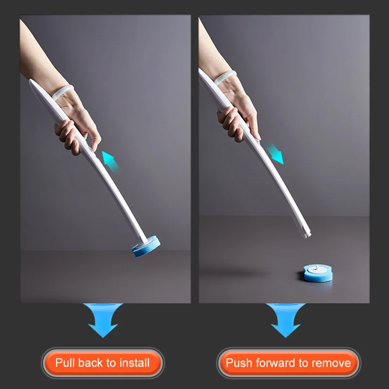 

GURET Wall Disposable Toilet Brush For WC Accessories Long Handle Toilet Brush Set For Bathroom Home No Dead Ends Cleaning Tools