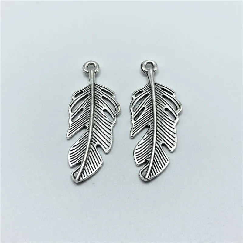 10 шт. подвеска в виде листьев и перьев для изготовления ювелирных изделий своими