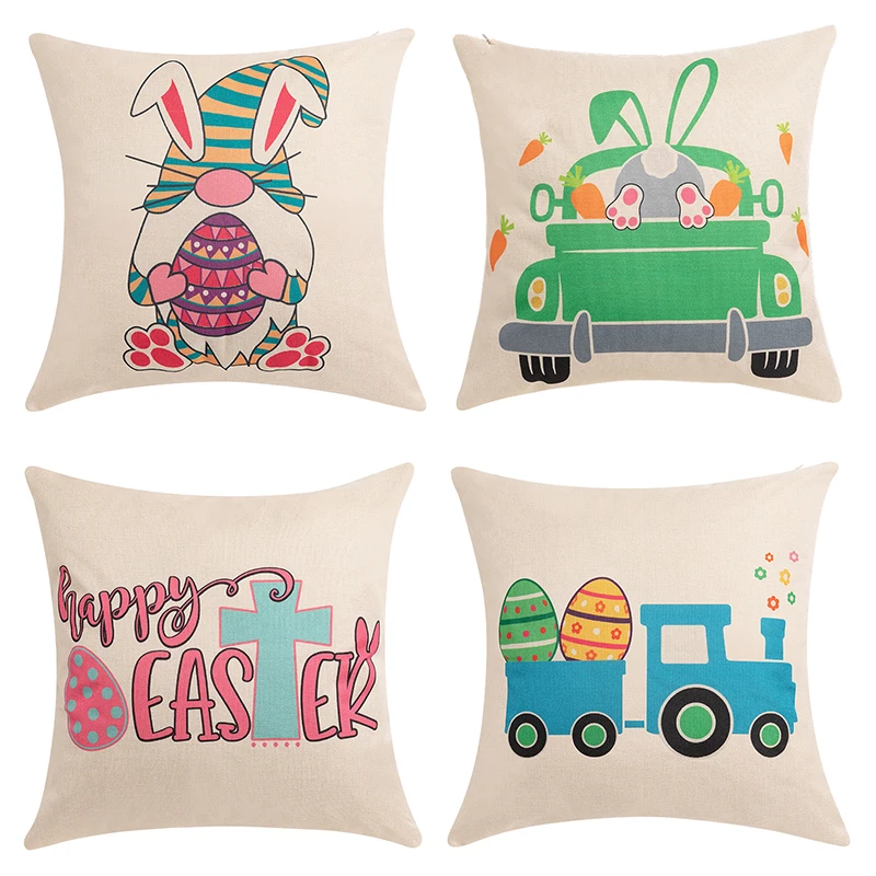 

4 шт., наволочки для пасхальных подушек, 45 х45 см