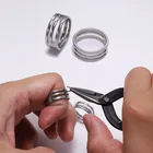 Открывалка для колец открывающаяся закрывающаяся кольцо на палец плоскогубцы из нержавеющей стали с круглыми бусинами аксессуары сделай сам инструмент для изготовления ювелирных изделий