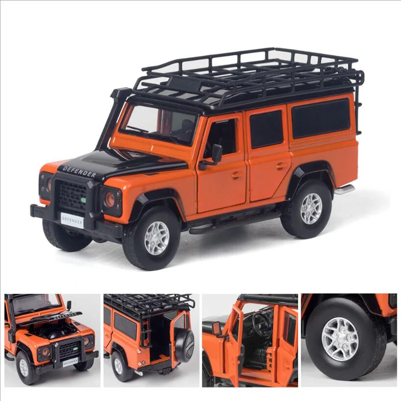 Модель легкового автомобиля Land-Rover Defender размер 1/32 Классический внедорожник