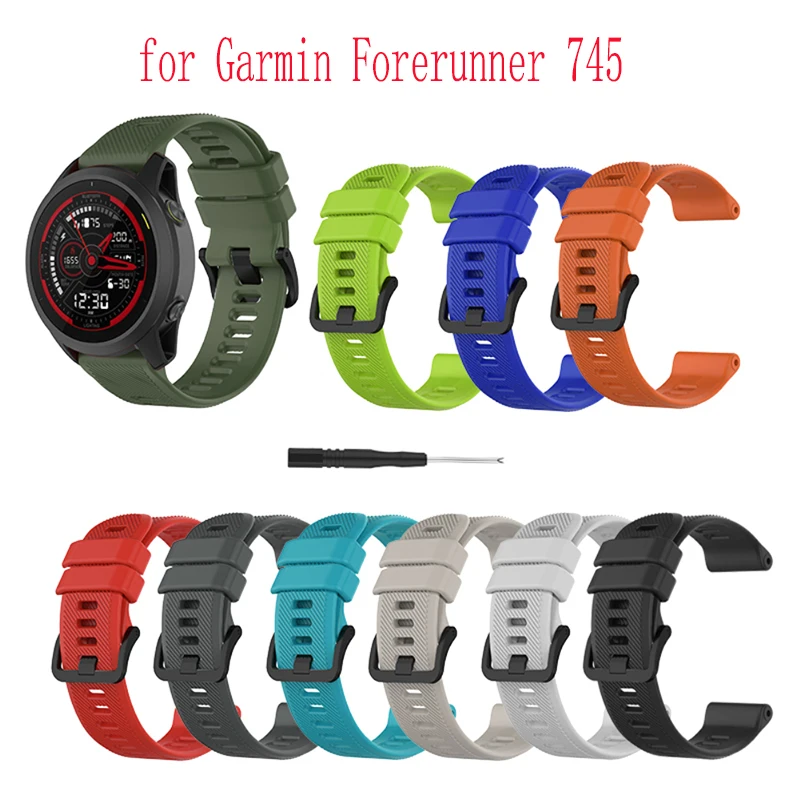 

Силиконовый ремешок для наручных часов Garmin Forerunner 745, спортивный быстросъемный ремешок для смарт-часов Garmin 745