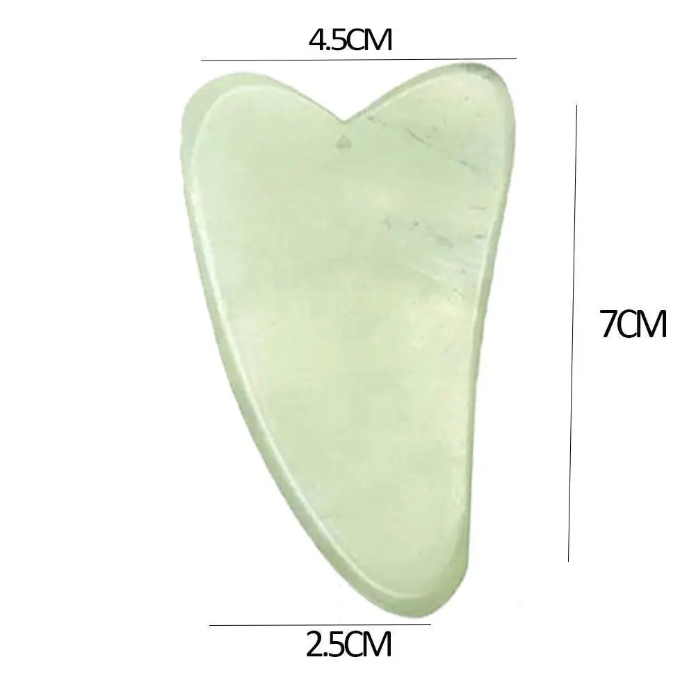 

Green Natural Jade Scrapping Plate Gua Sha Massager Face Meridian Scrapping Plate Piece Massage Tools Arm Massage Tool