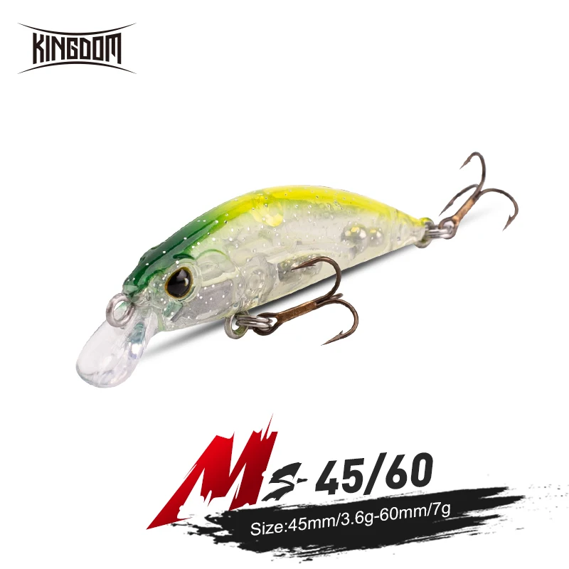 Приманка рыболовная Kingdom Micro для ловли нахлыстом вибрирующий тонущий воблер 45 мм