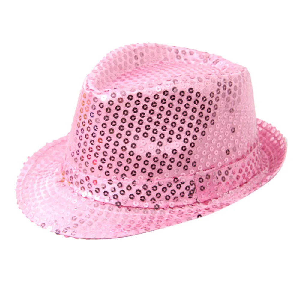 Шляпа Fedora блестящая джазовая для сцены с блестками популярное праздничное