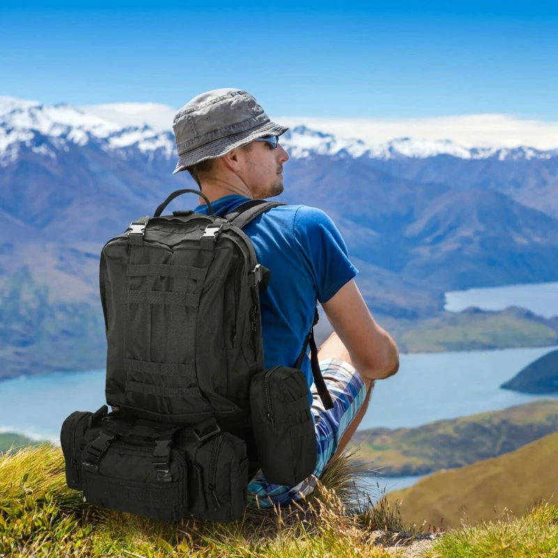 

New Sale 55L Outdoor Backpack Rucksack Sports Bag Waterproof Camping Bag Travel Hiking Backpack