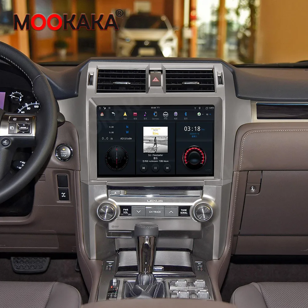Автомобильная навигация Carplay Android 9.0 DSP с экраном для Lexus GX460 GX400 2011+ радио стерео головное устройство Мультимедийный плеер аудио dsp.