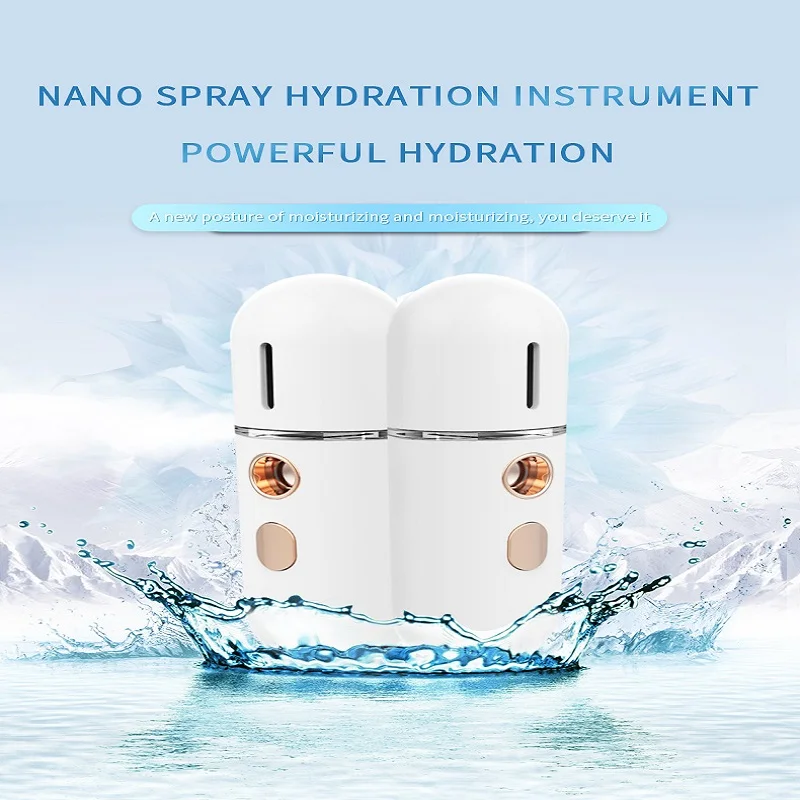

Portable Nano Humidifier Hand Held Facial Steamer Device Beauty Spray Hydrating Apparatus Cold Spray Apparatus Rechargeable