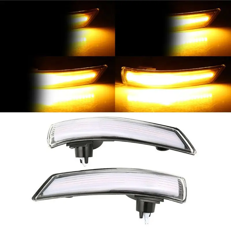 2Pcs Flowing LED Turn Signal Light Side Wing Rearview Mirror Dynamic Indicator Blinker for Ford Focus Mondeo | Автомобили и