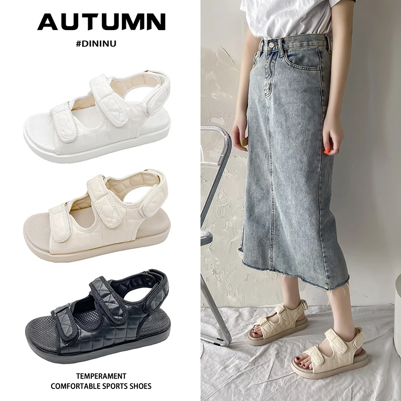 

Sports Women's Sandals All-Match Shoes Summer Heels Espadrilles Platform Clogs Wedge Suit Female Beige Med Girls Flat Comfort Hi