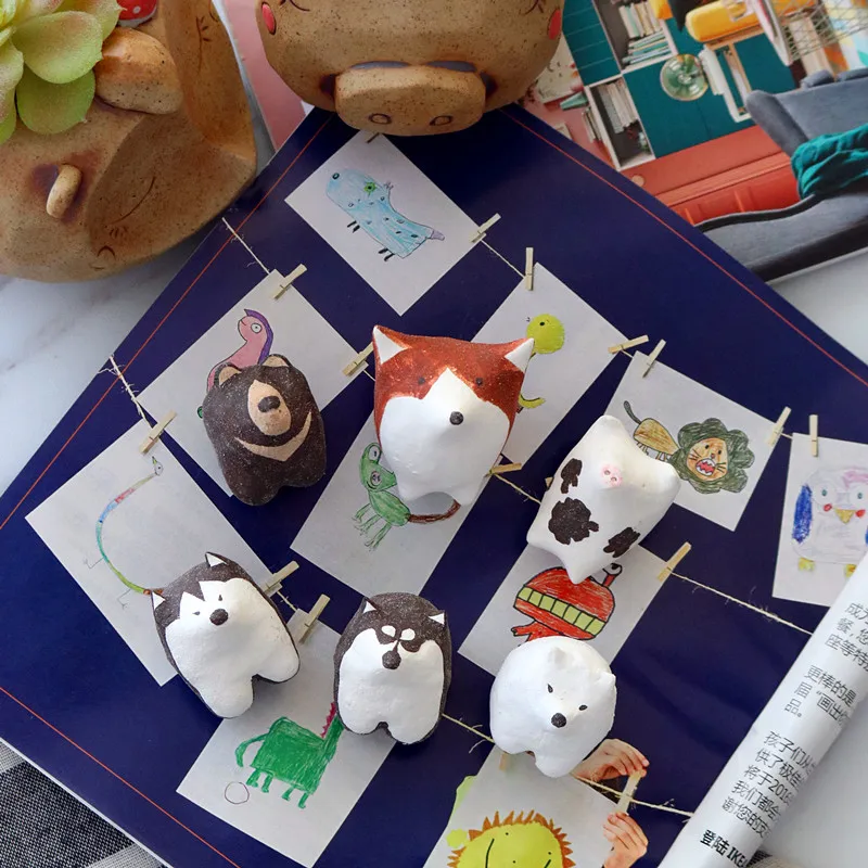 Милая керамическая игрушечная Лайка Keji Piggy Моделирование Пушистый приседание