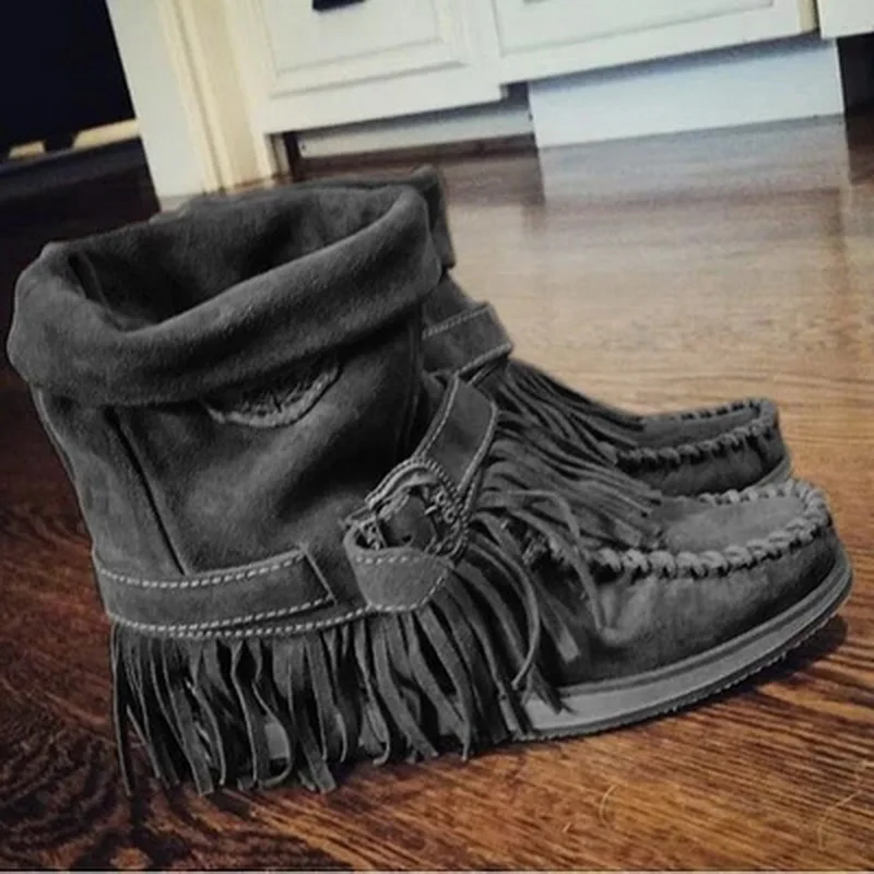 Laamei Women Boots Winter Boots Women Ankle Boots Female Winter Shoes Women Retro Suede Ladies Boots Botas Mujer Bota Women Boot