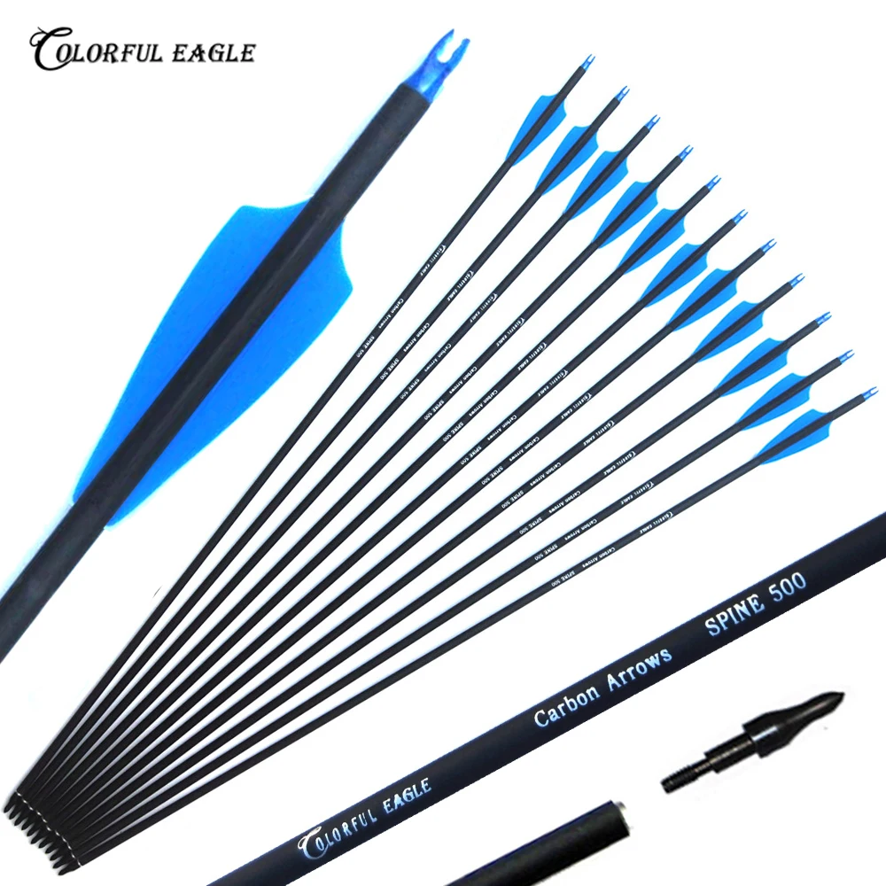 Карбоновые стрелы сменные для стрельбы с тремя лопастями 6/12/24/30 шт. 28/30/31 дюймов