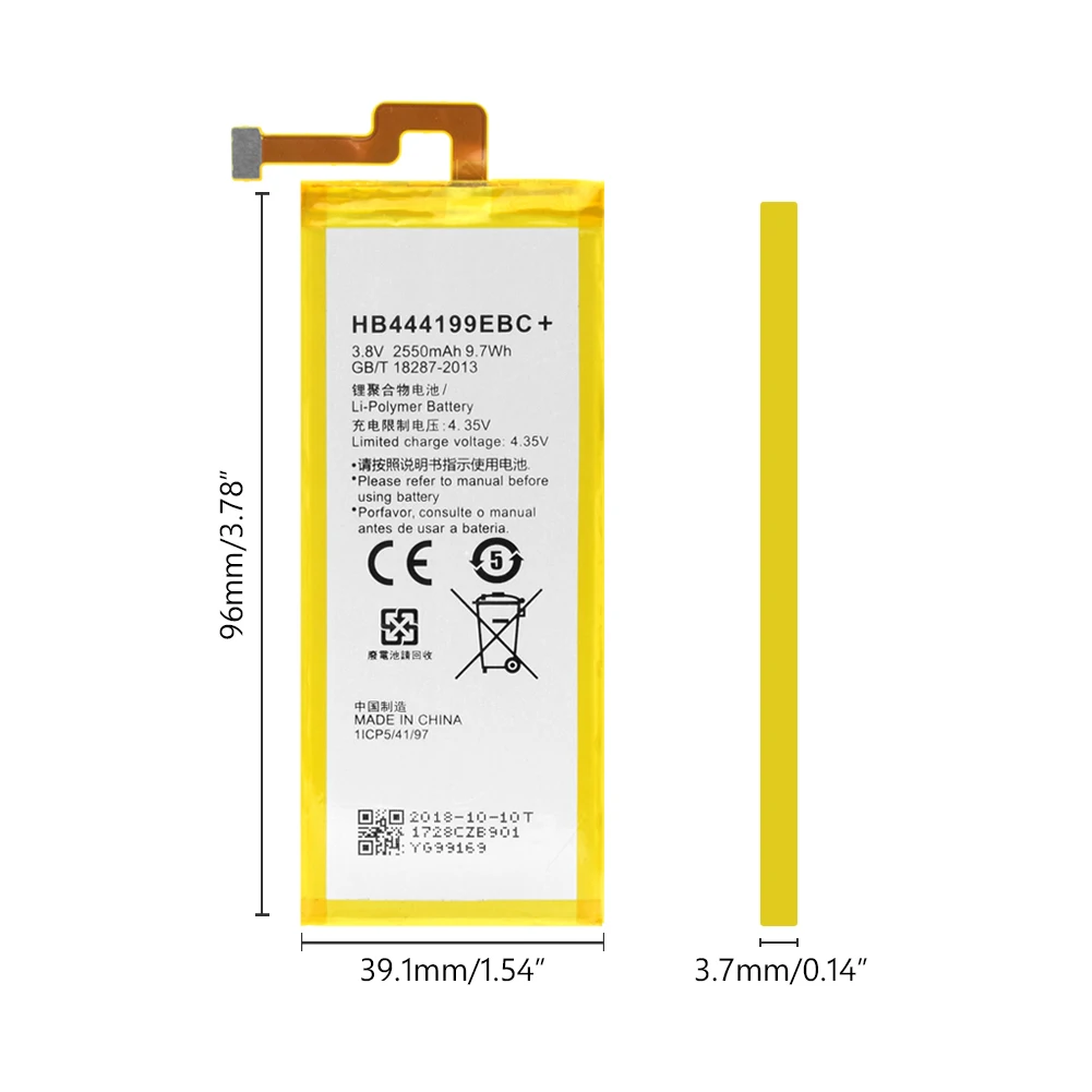 Аккумулятор для телефона Huawei Honor 4C C8818 2550 мАч hb4441996 EBC + UL00 U01 TL00H CHM-CL00 G Play Mini