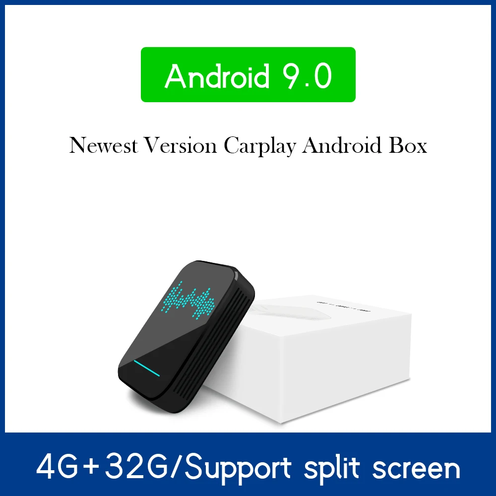 

Android 9.0 Wireless Carplay Box 4+32G Support mirror link split screen Netflix Plug and Play carplay ai box TV smart box
