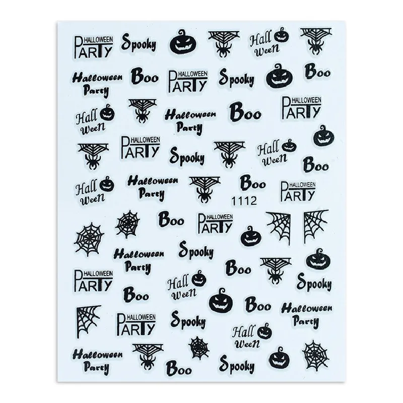 Светящиеся 3D наклейки на Хэллоуин призрак ведьма тыква буква летучая мышь паук