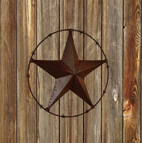 Прямоугольная деревянная скатерть в стиле ретро техасская звезда для стола