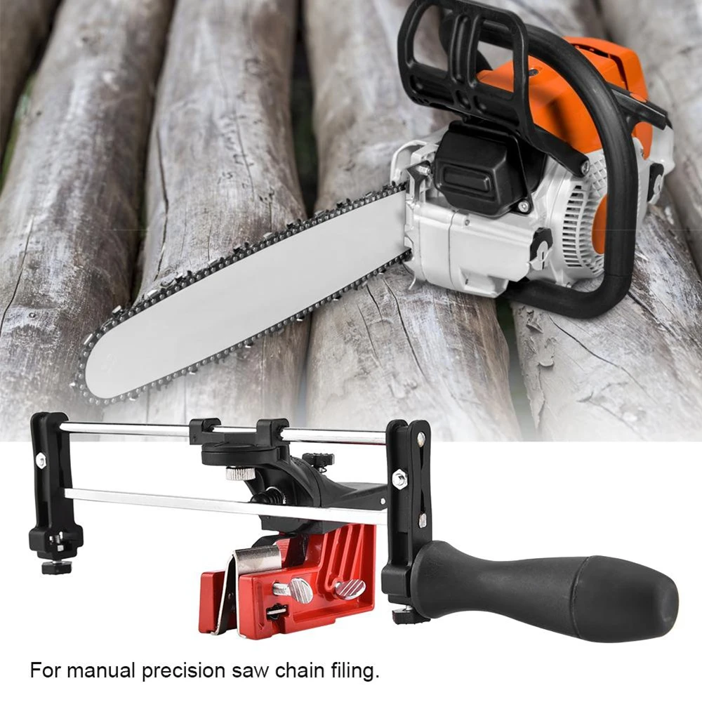 

1pcs Manual Chain Sharpener Bar Mounted Chainsaw Sharpener Chain Saw Filing Guide Tool Handhold Grinding Guide Garden Tool