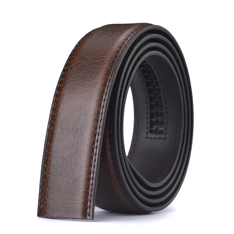 T01-Brown Бренд автоматическая пряжка модный мужской кожаный ремень бизнес джентльмен кожаный пояс дизайн ремень в западном стиле ремень PK3000 - Цвет: T01-Brown
