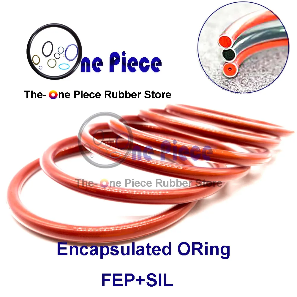 FEP-ORING CS = 2 62 ММ FEP + MVQ / FKM встроенное уплотнительное кольцо резиновое FEP/силикон/FPM