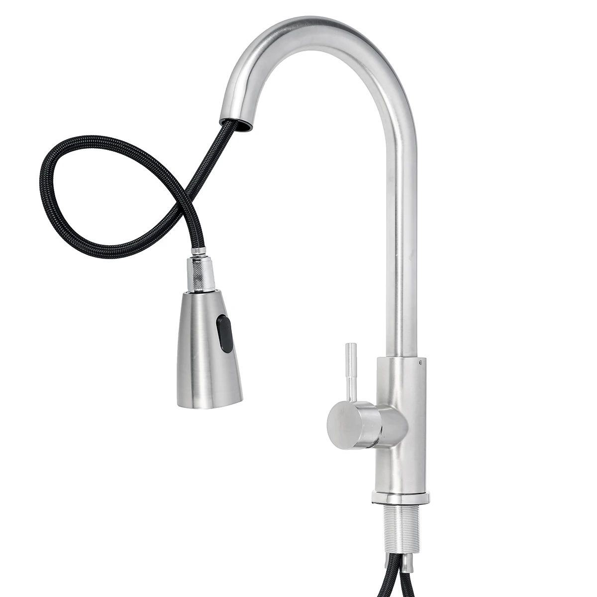 

360 Degree Rotatory Kitchen Faucets Hot/Cold Pull Out Tap Dual Shower Spray Spout Mode Water Faucet Stainless Steel Tap